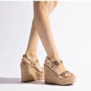 🔥 LARROUDE Made In Brazil Leather Milan Espadrilles🔥SZ 11 -NWT